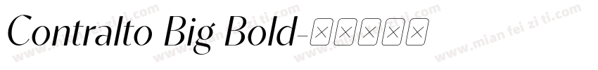 Contralto Big Bold字体转换